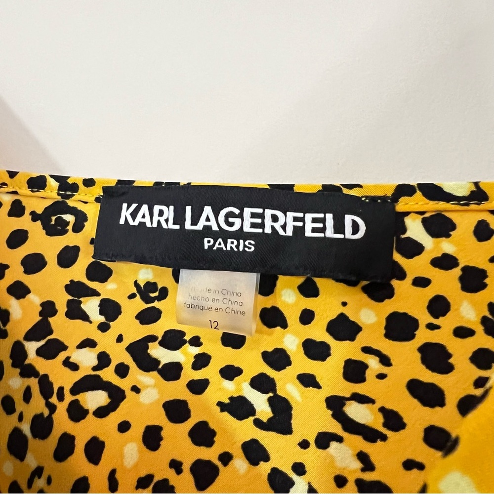 Karl Lagerfeld Mustard Asymmetrical Dress - Picture 5 of 6